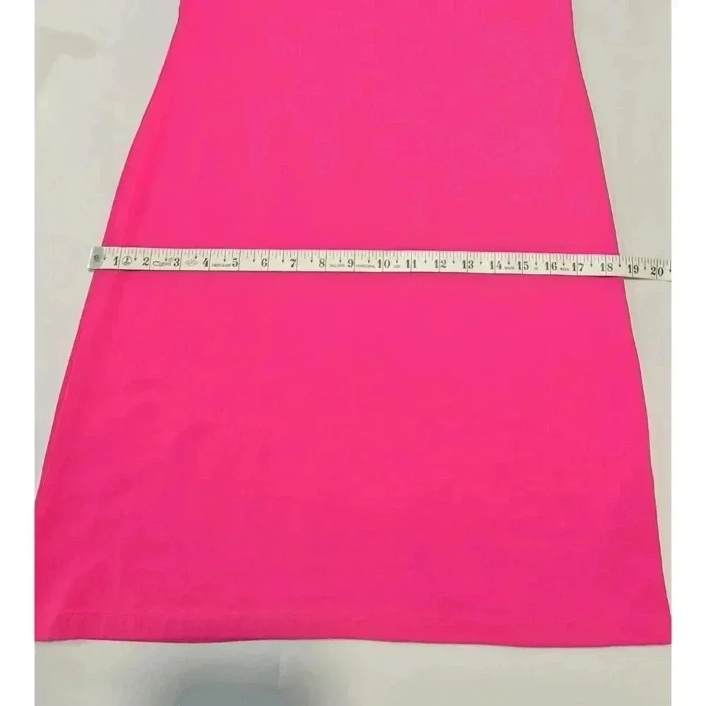 Bright Pink DKNY T-Shirt Dress - Casual & Stylish - Picture 8 of 14